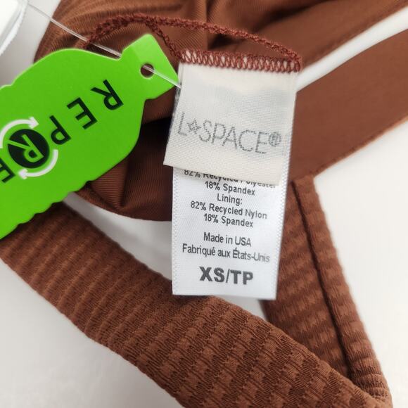 L*Space Jess Bikini Top in Coffee Brown Size XS NWT - Picture 4 of 4